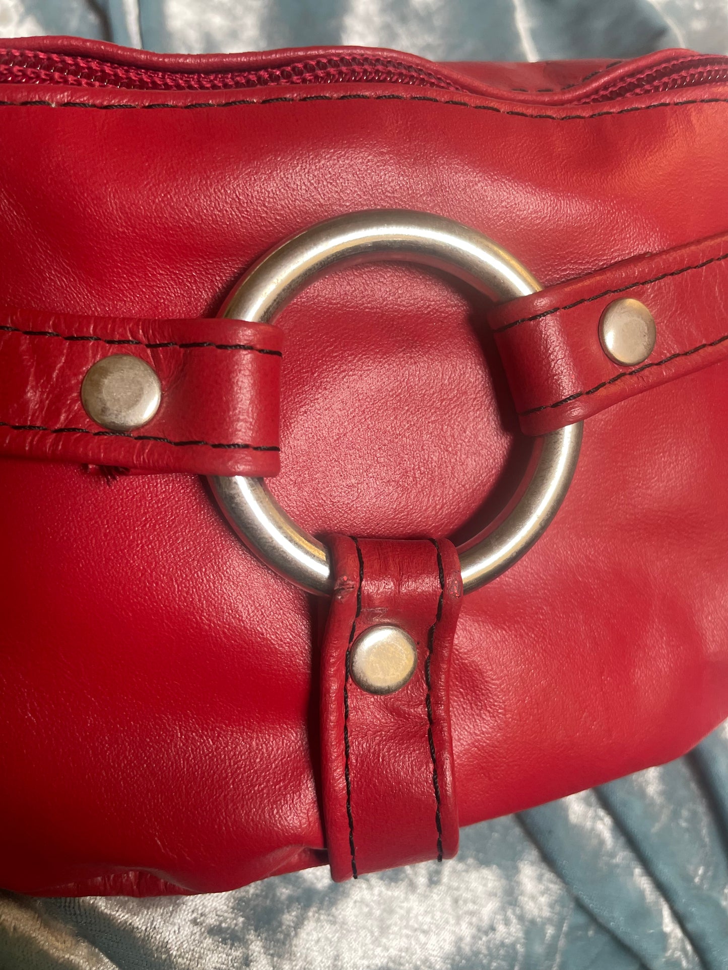 Red Fannypack with Red Harness Detail