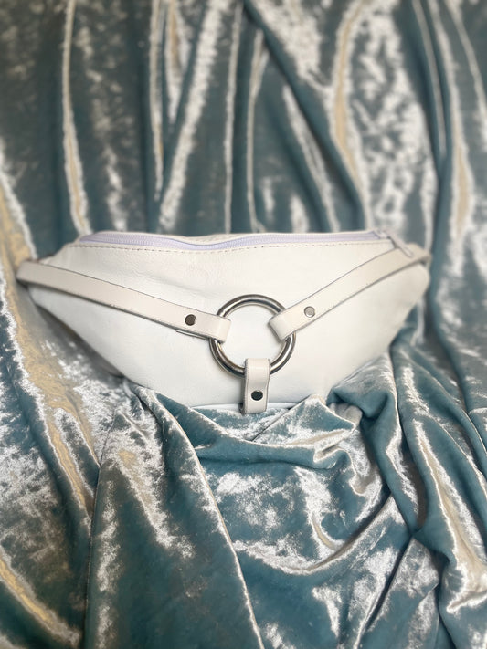 White Fannypack with White Harness