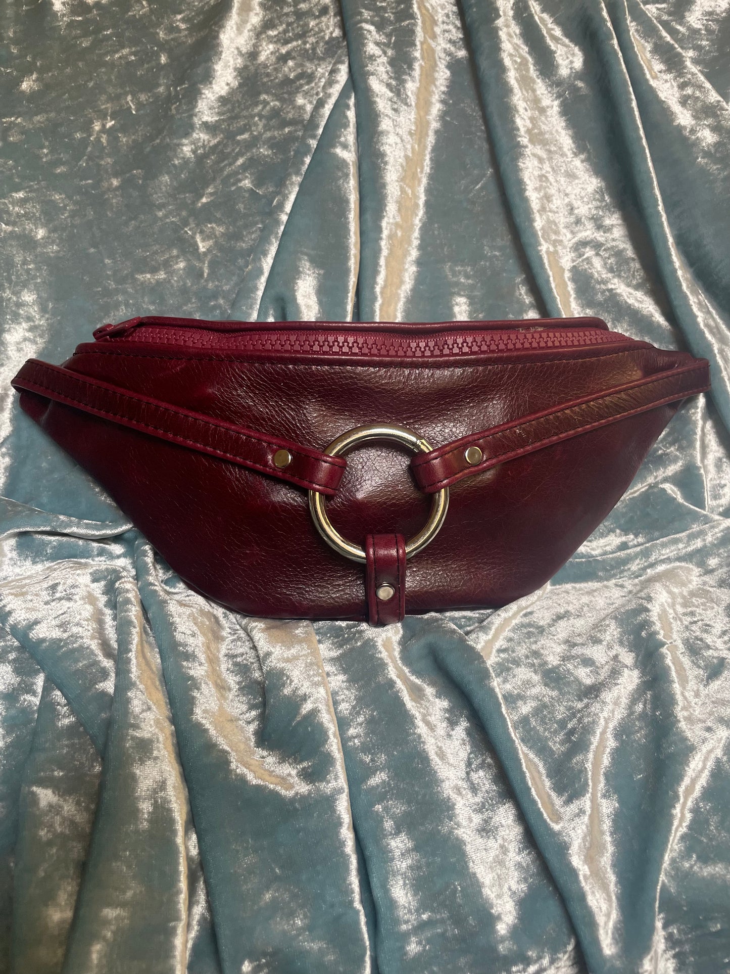 Burgundy Leather with Burgundy Harness